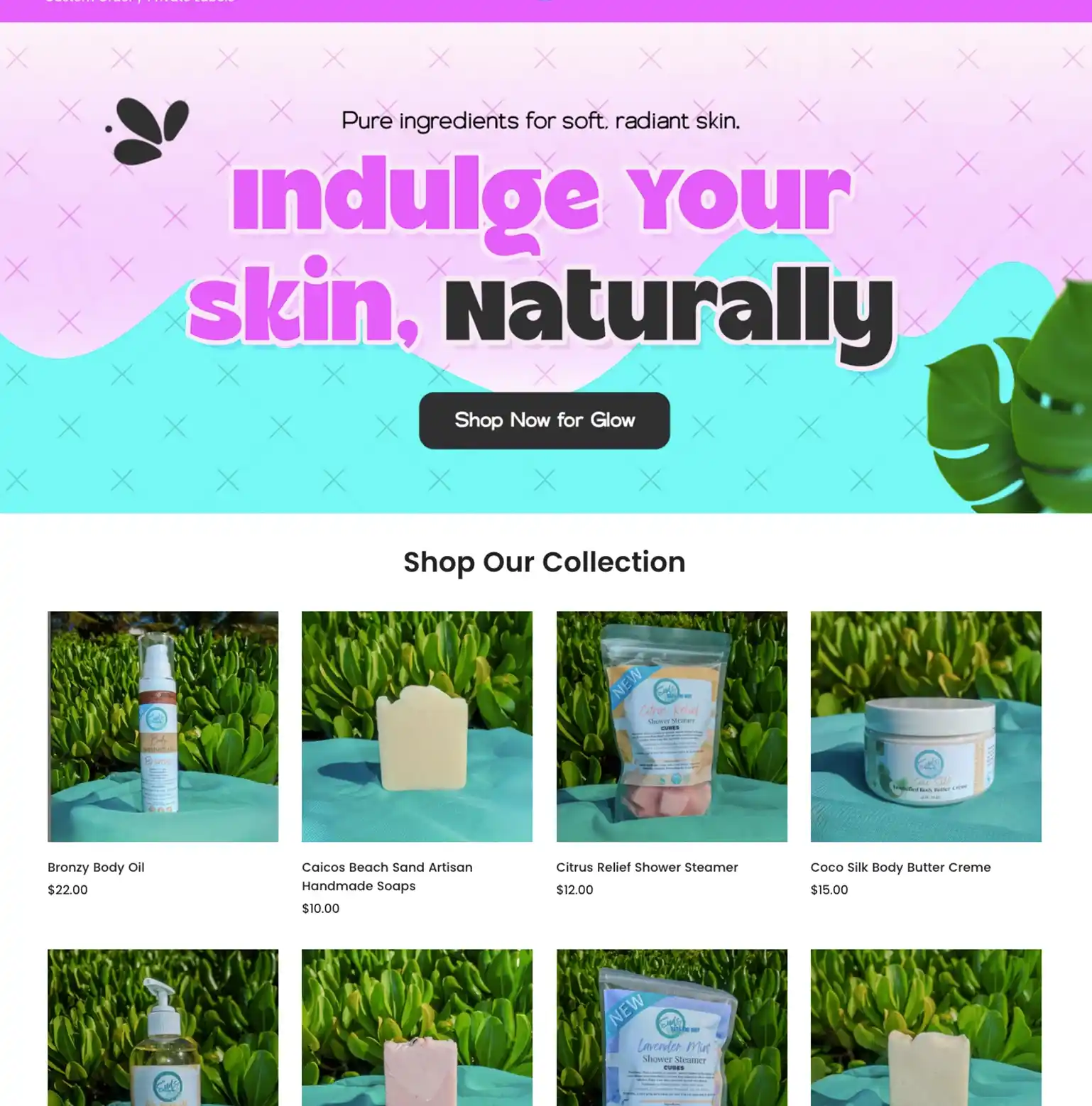 Suds Bath and Body screen