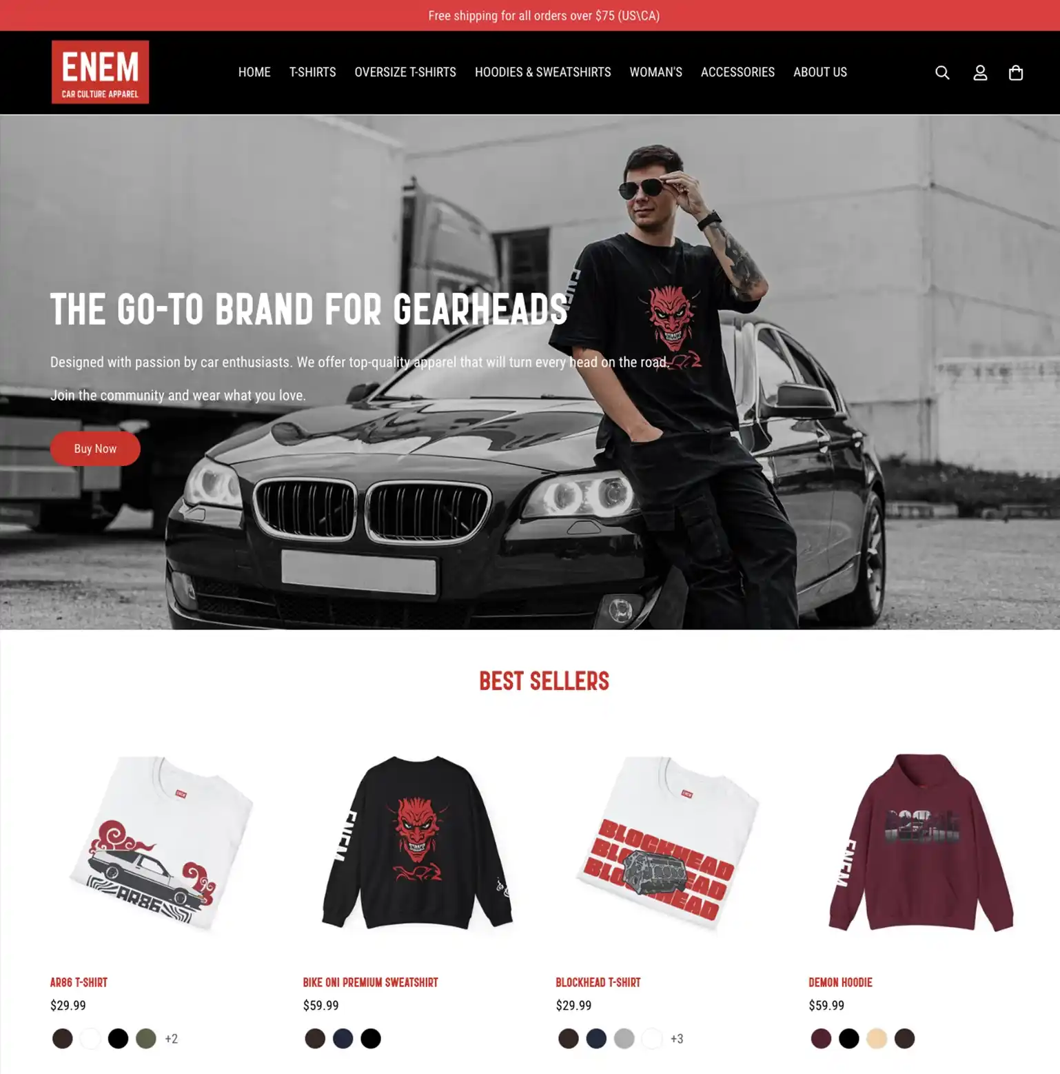 ENEM Car Culture screen