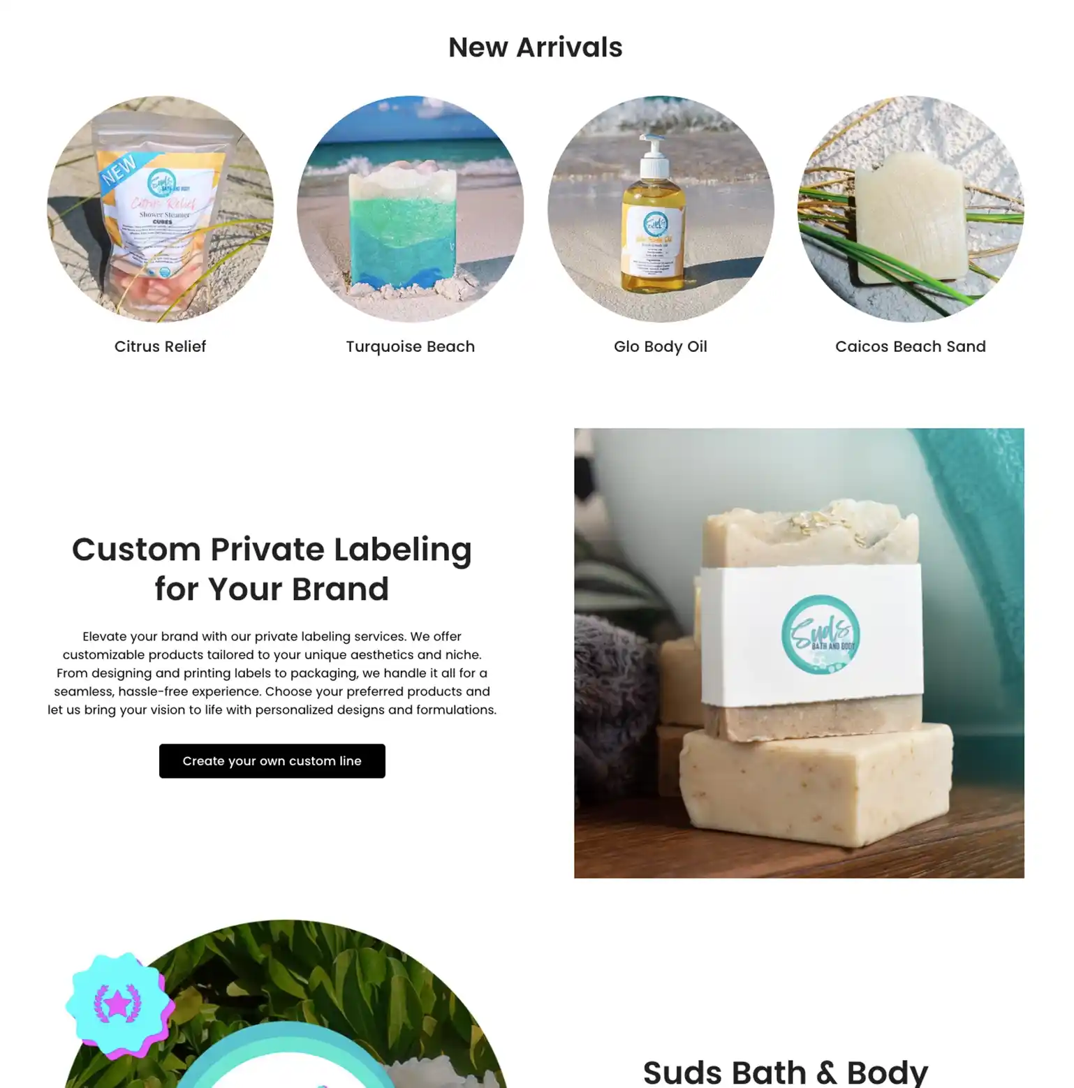 Suds Bath and Body screen